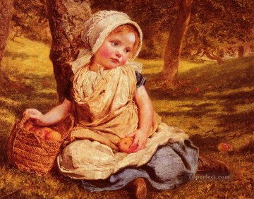 Sophie Gengembre Anderson Painting - Gengembre Windfalls genre Sophie Gengembre Anderson